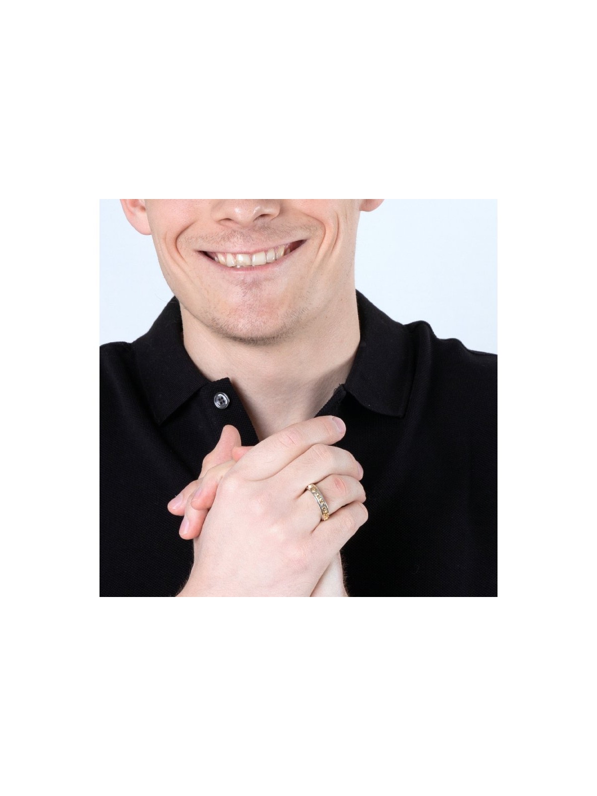 טבעת כסף סטרלינג ומצופה זהב מגן תהילים... | טבעות יהודיות